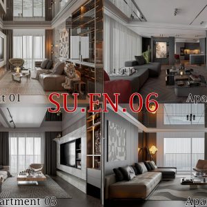 SU.EN.06 – Gồm 4 File Nội thất APARTMENT ( KHÁCH + BẾP ) (Sao chép)