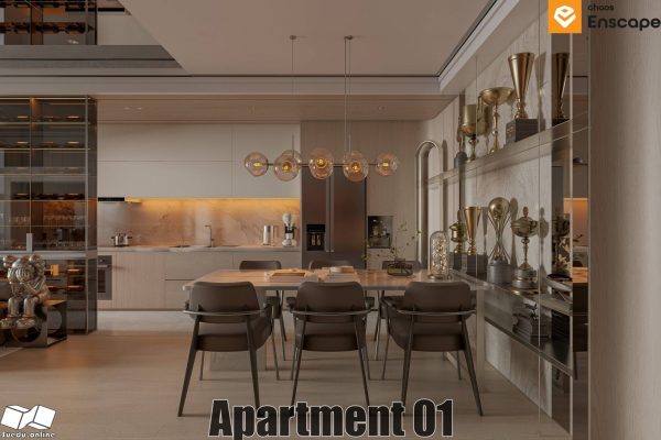 SU.EN.06 – Gồm 4 File Nội thất APARTMENT ( KHÁCH + BẾP ) (Sao chép) - Ảnh 5